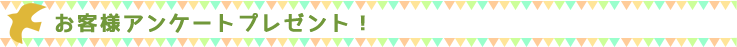 アンケートプレゼント