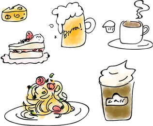 It is also recommended to have a lunch at your home cafe with your family, to enjoy delicious food alone, or to drink at home!